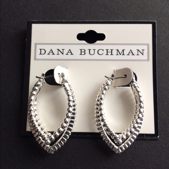 Dana Buchman Jewelry - Dana Buchman  silver-tone hoop earrings NWT